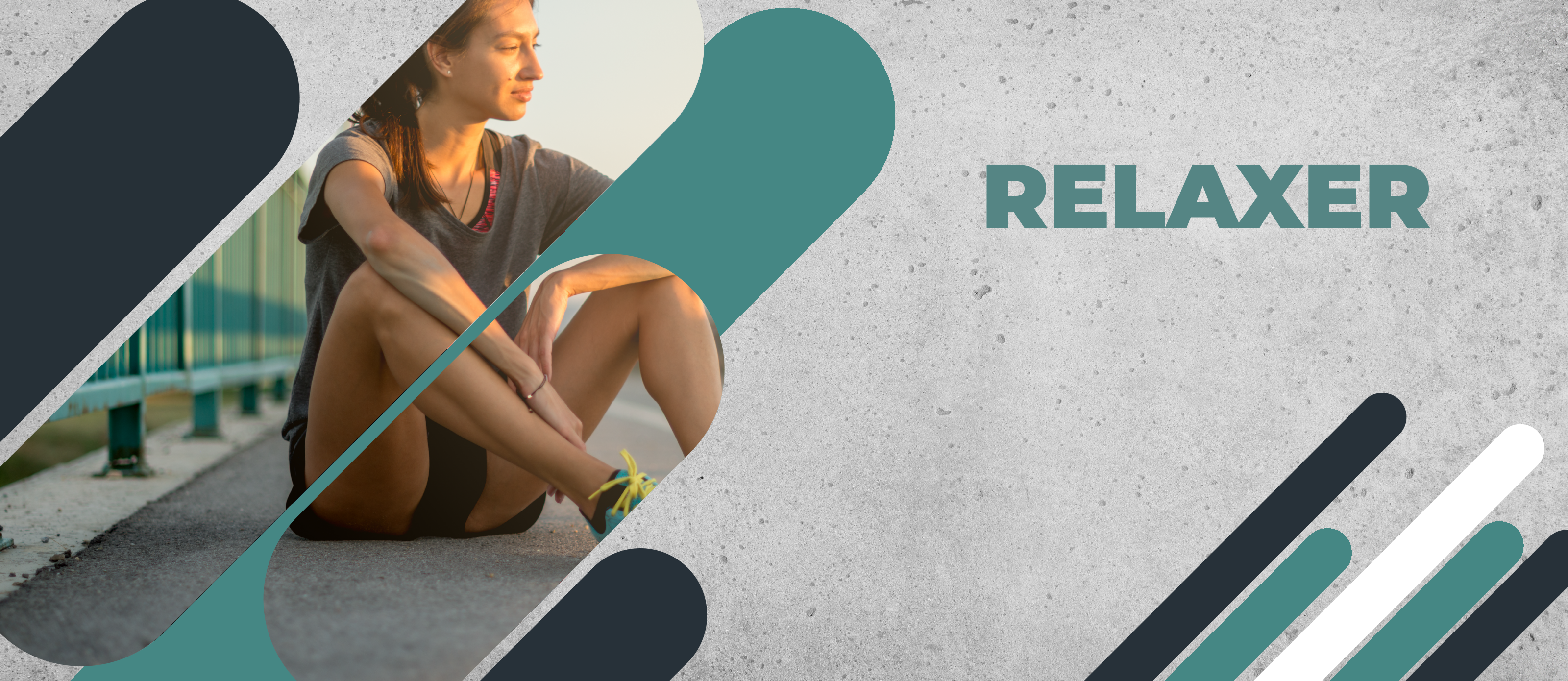 Femme qui se relaxe après le sport